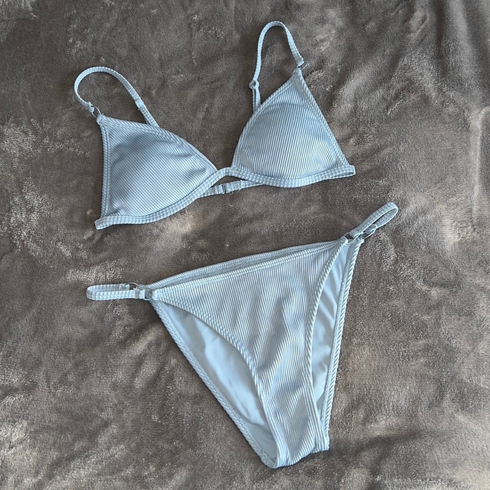 Light Blue Pacsun Triangle Bikini